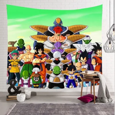 2024 New Dragon Ball Tapestry Hanging Party Photography Wall Hanging Goku Beach Room Decor Cloth Carpet 14 - Anime Tapestry UK Store