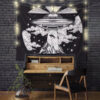 AlienUFOTapestrysafezoneTapestryMC 130x - Anime Tapestry UK Store