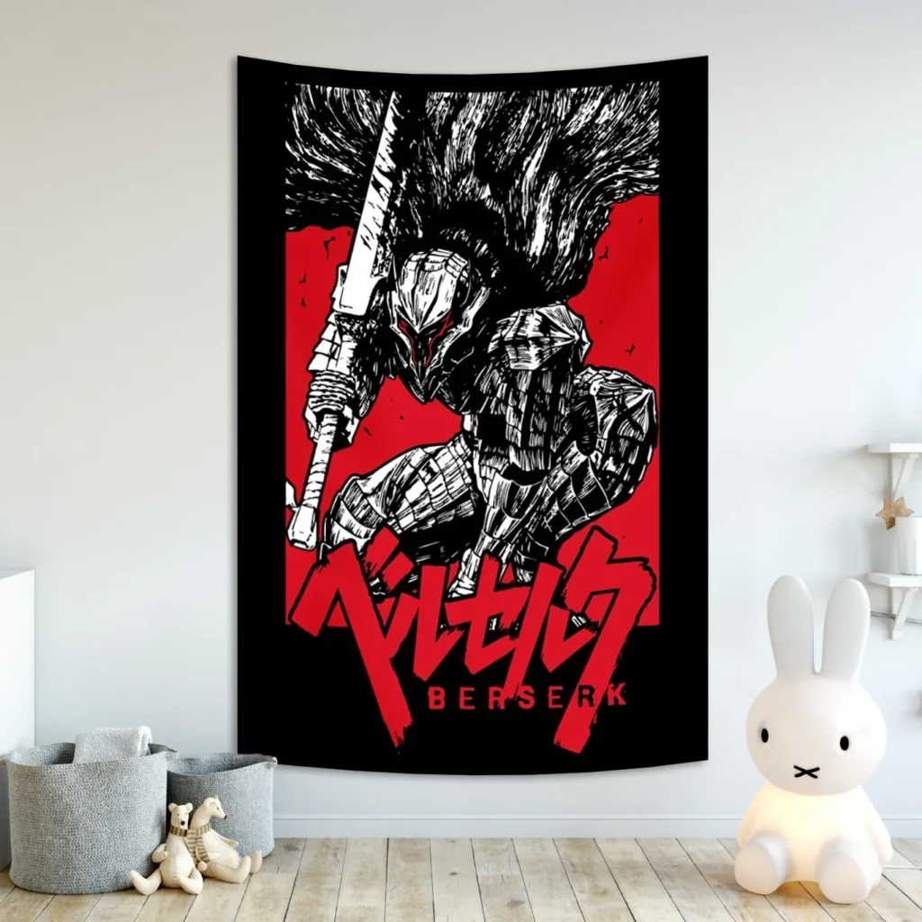 Anime Berserk Sacrifice Tapestry Hanging Printed Home Room Bar Cafe Aesthetic Art Wall Decor - Anime Tapestry UK Store