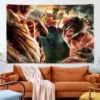 Anime Wall Art Tapestry Attack On Titan Fabric Heavy Cloth Background Design Hanging Picture Flag Room 1 - Anime Tapestry UK Store