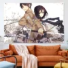 Anime Wall Art Tapestry Attack On Titan Fabric Heavy Cloth Background Design Hanging Picture Flag Room 15 - Anime Tapestry UK Store