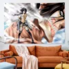 Anime Wall Art Tapestry Attack On Titan Fabric Heavy Cloth Background Design Hanging Picture Flag Room 17 - Anime Tapestry UK Store