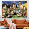 Anime Wall Art Tapestry Attack On Titan Fabric Heavy Cloth Background Design Hanging Picture Flag Room 18 - Anime Tapestry UK Store