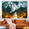 Anime Wall Art Tapestry Attack On Titan Fabric Heavy Cloth Background Design Hanging Picture Flag Room 7 - Anime Tapestry UK Store