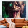 Anime Wall Art Tapestry Attack On Titan Fabric Heavy Cloth Background Design Hanging Picture Flag Room 8 - Anime Tapestry UK Store