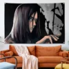 Anime Wall Art Tapestry Attack On Titan Fabric Heavy Cloth Background Design Hanging Picture Flag Room 9 - Anime Tapestry UK Store