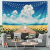 AnimeGirlWithSunflowerTapestryMC2 130x - Anime Tapestry UK Store