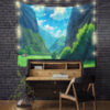 BeautifulValleyTapestryMC 130x - Anime Tapestry UK Store