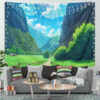 BeautifulValleyTapestryMockup2 130x - Anime Tapestry UK Store