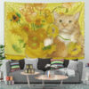 CatWithFlowerArtTapestryMockup2 130x - Anime Tapestry UK Store