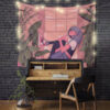 ChillLofiGirlArtTapestryMC 130x - Anime Tapestry UK Store