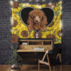 CuteDogSunflowerZipperTapestryMC 1200x - Anime Tapestry UK Store