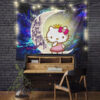 CuteHelloKittyMoonAndBackTapestryMC 130x - Anime Tapestry UK Store