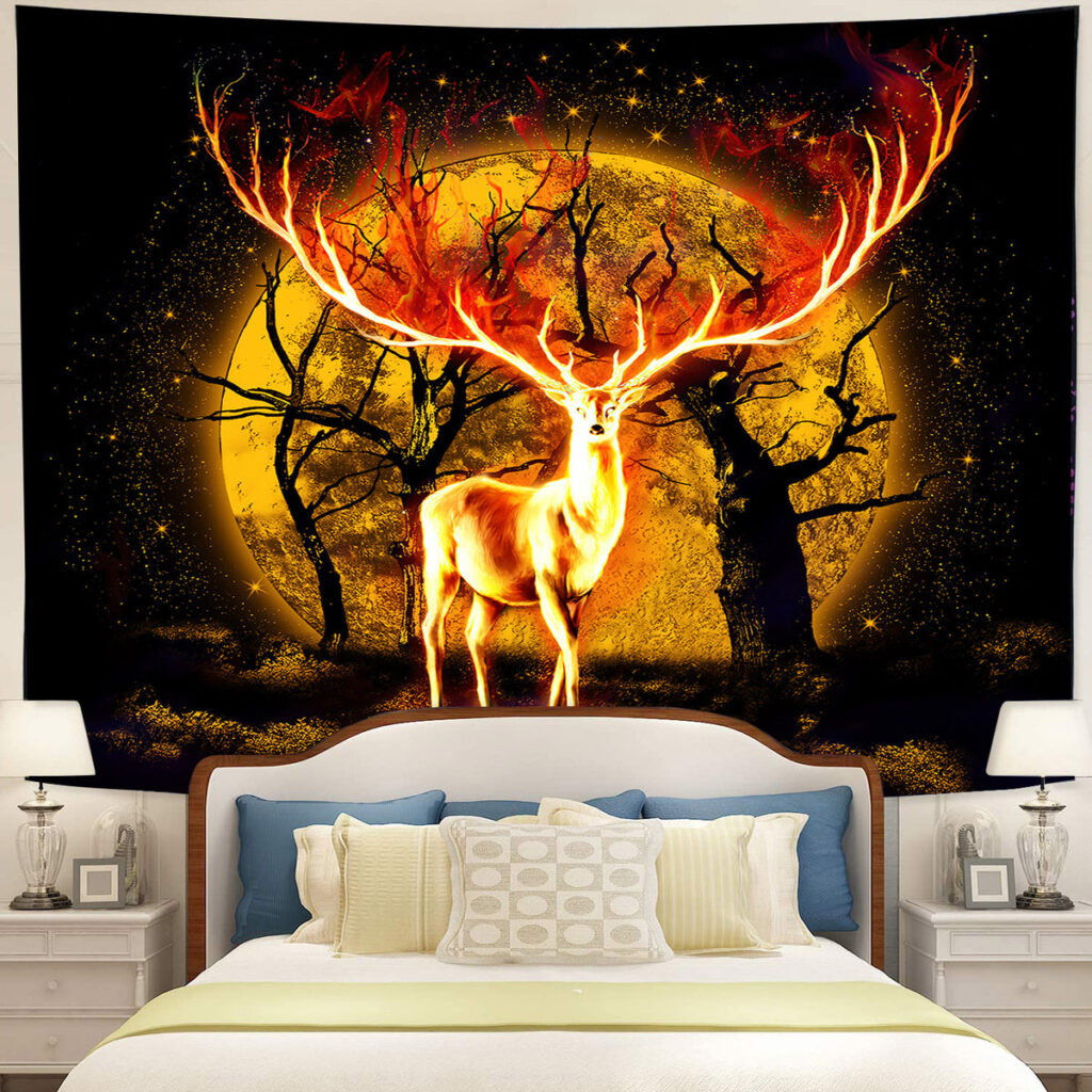 Deer Fire - Anime Tapestry UK Store