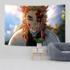 Japanese Anime Tapestry Wall Hanging Hippie Room Decor Demons Slayer Anime Cloth Wall Tapestry Bedroom Background 10 - Anime Tapestry UK Store