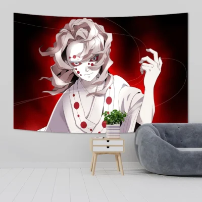 Japanese Anime Tapestry Wall Hanging Hippie Room Decor Demons Slayer Anime Cloth Wall Tapestry Bedroom Background 5 - Anime Tapestry UK Store