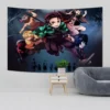 Japanese Anime Tapestry Wall Hanging Hippie Room Decor Demons Slayer Anime Cloth Wall Tapestry Bedroom Background 7 - Anime Tapestry UK Store