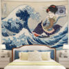 KanagawaGirlTapestryMC1 1200x - Anime Tapestry UK Store