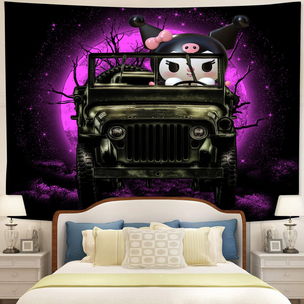 Kuromi Anime Funny Halloween - Anime Tapestry UK Store