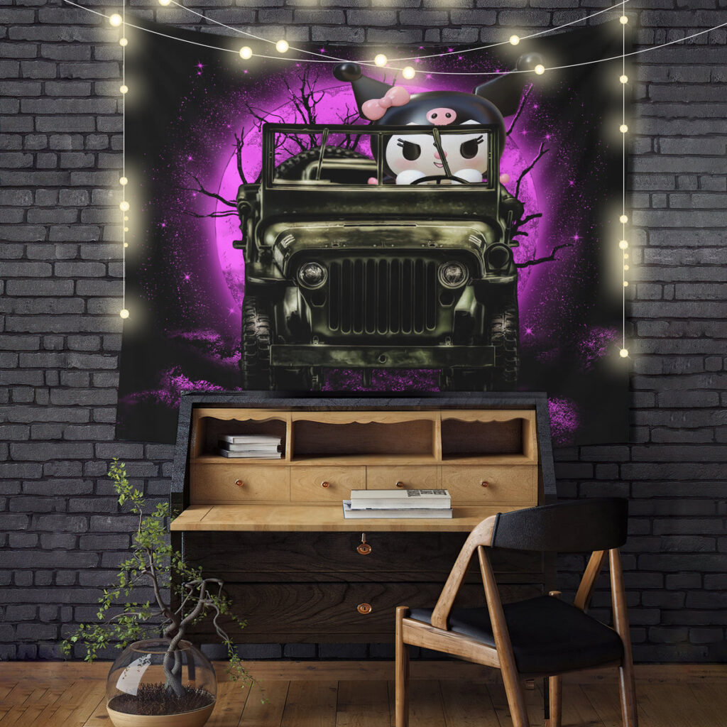 Kuromi Anime Funny Halloween - Anime Tapestry UK Store