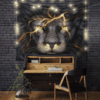 Lion Thunder Taspetry 130x - Anime Tapestry UK Store