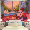 LofiGirlDrawingTapestryMC1 1200x - Anime Tapestry UK Store