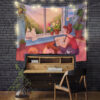 LofiGirlDrawingTapestryMC 1200x - Anime Tapestry UK Store