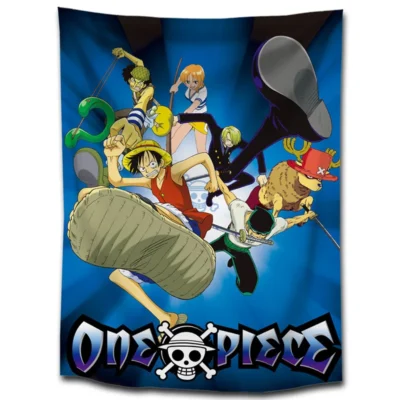 One Piece Anime poster Tapestry Wall Hanging 3D Printed Banner Flag Blanket Wall Cloth Bohemian Mandala 2 - Anime Tapestry UK Store