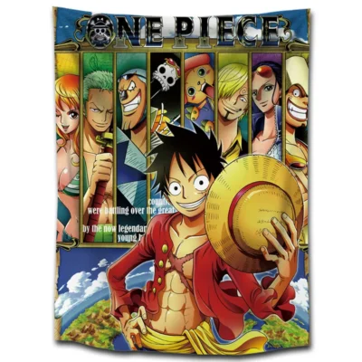 One Piece Anime poster Tapestry Wall Hanging 3D Printed Banner Flag Blanket Wall Cloth Bohemian Mandala 4 - Anime Tapestry UK Store