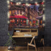 ParisLeHibouCafeTapestryMC 1200x - Anime Tapestry UK Store
