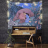 SleepyGirlWithBearTapestryMC 130x - Anime Tapestry UK Store