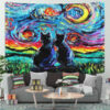 StarryNightBlackCatsTapestryMC2 130x - Anime Tapestry UK Store