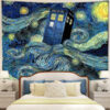 StarryNightPoliceTelephoneBoxTapestryMC1 130x - Anime Tapestry UK Store
