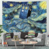 StarryNightPoliceTelephoneBoxTapestryMC2 1200x - Anime Tapestry UK Store
