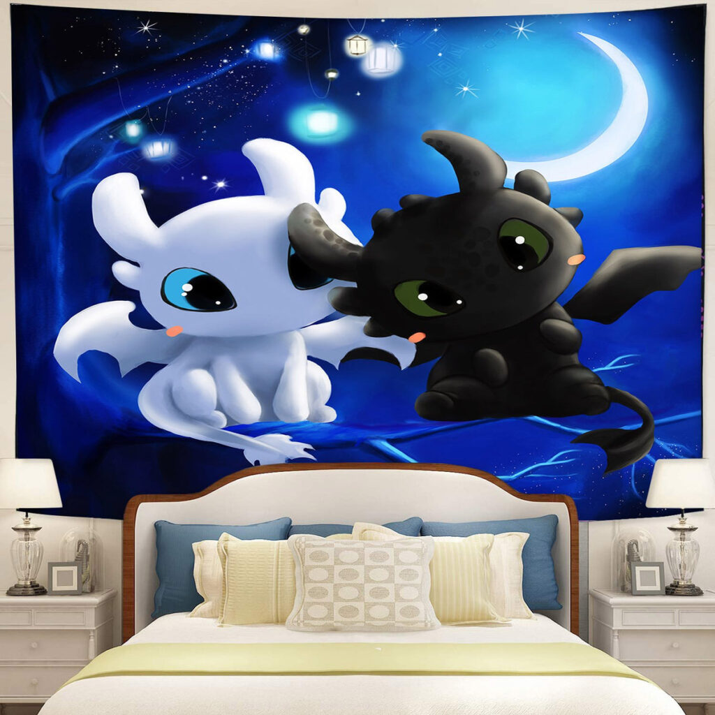 Toothless Light Fury Night - Anime Tapestry UK Store