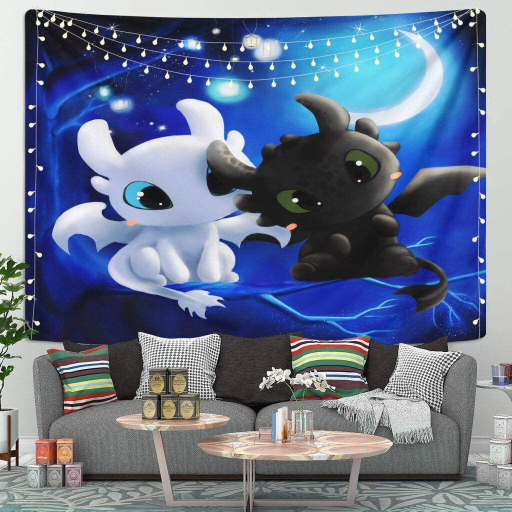 Toothless Light Fury Night - Anime Tapestry UK Store
