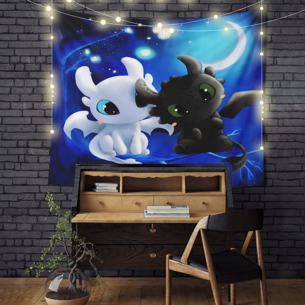 Toothless Light Fury Night - Anime Tapestry UK Store