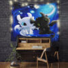Toothless Light Fury Night FuryTapestryMC 130x - Anime Tapestry UK Store