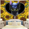 ToothlessAndStitchSunflowerZipperTapestryMC1 1200x - Anime Tapestry UK Store