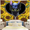 ToothlessAndStitchSunflowerZipperTapestryMC1 130x - Anime Tapestry UK Store