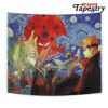 akatsuki infinite tsukuyomi naruto starry night tapestry twin 6570in 552 - Anime Tapestry UK Store