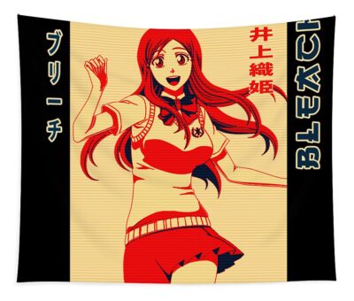 bleach orihime inoue retro art anime fantasy anime transparent - Anime Tapestry UK Store