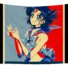 classic art sailor moon ami mizuno girl gifts idea gleam shinny transparent - Anime Tapestry UK Store