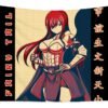 fairy tail erza scarlet retro art anime anime art transparent - Anime Tapestry UK Store