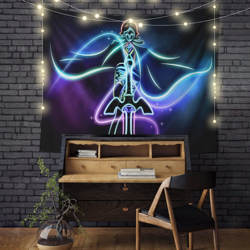 fee and the master sword the legend of zelda tapestry room decor - Anime Tapestry UK Store