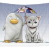 gintama poster retro gary thompson - Anime Tapestry UK Store