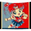 graphic sailor moon art chibiusa characters anime manga for fans gleam shinny transparent - Anime Tapestry UK Store