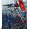 gundam panorama andrea gatti - Anime Tapestry UK Store