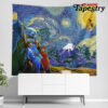 happy bonding gintama starry night tapestry twin 6570in 642 - Anime Tapestry UK Store