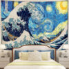 japanese wave the starry night tapestry room decor 683612 130x - Anime Tapestry UK Store
